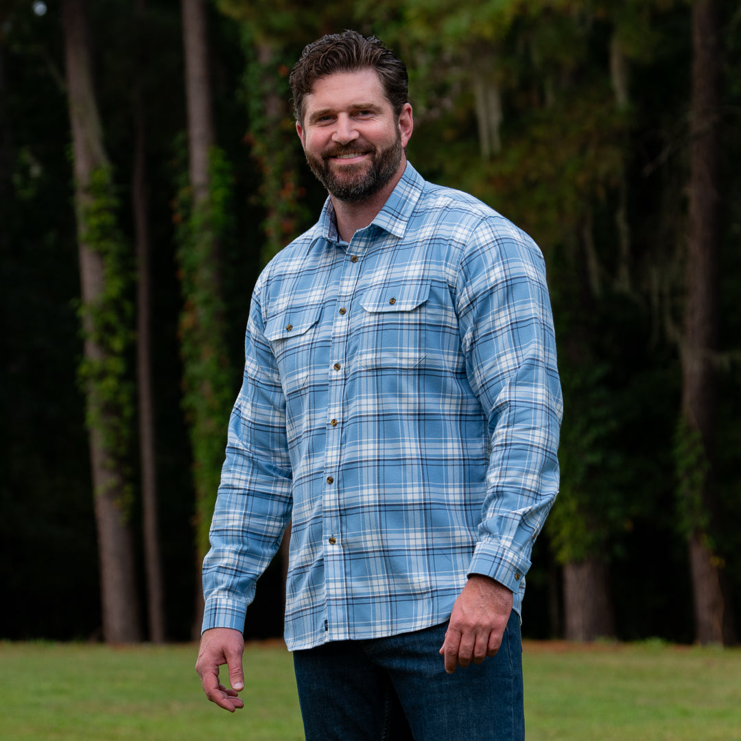 Harbor Flannel in Light Blue