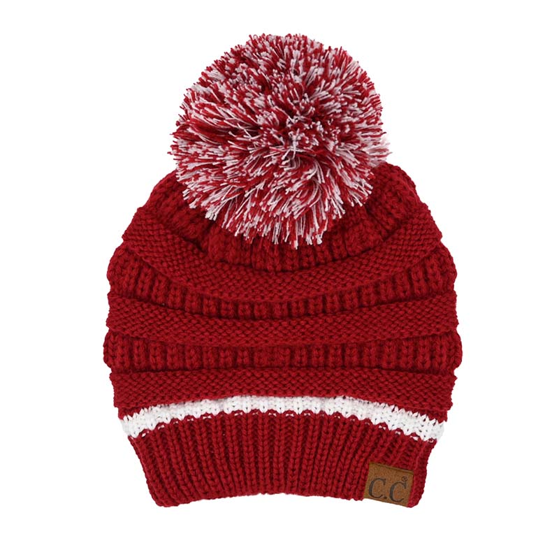 Team Color Pom Beanie in Crimson