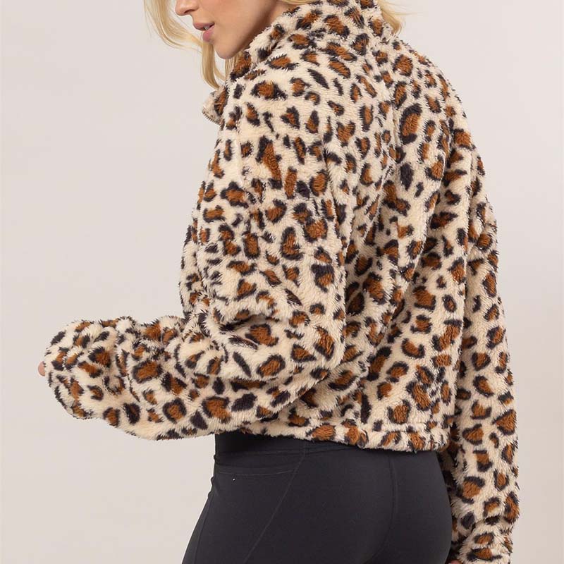 Leopard Sherpa Jacket