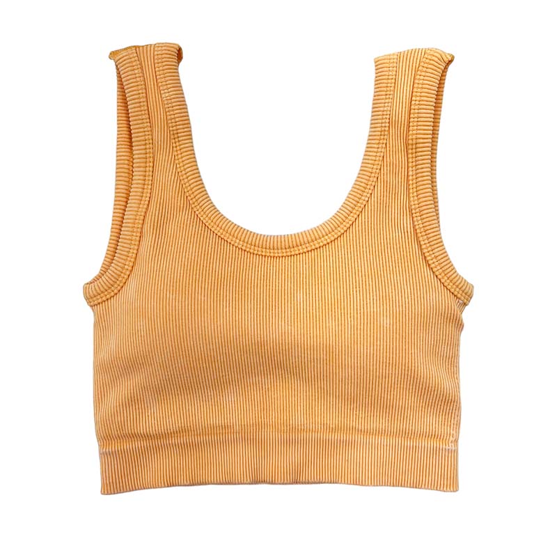 Scoop Neck Padded Cropped Tank