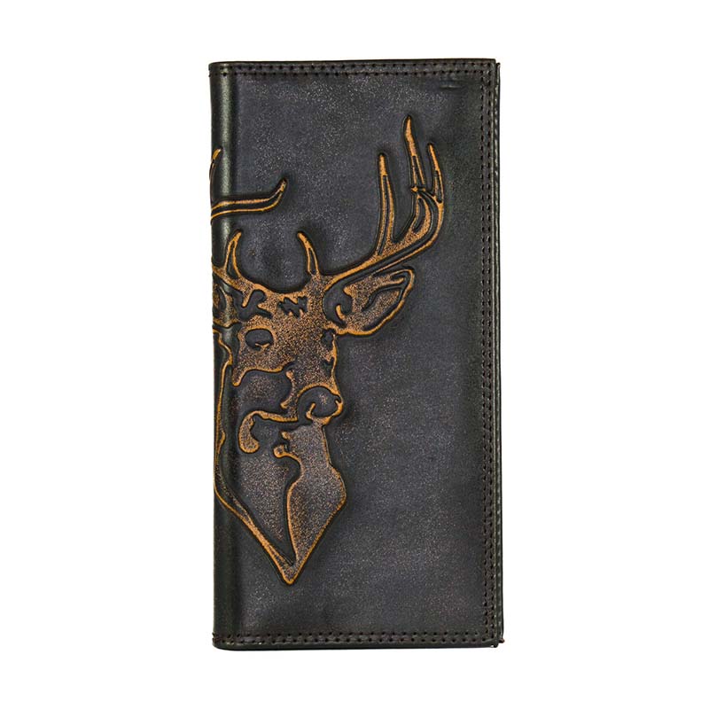 Buck Burnished Roper Wallet