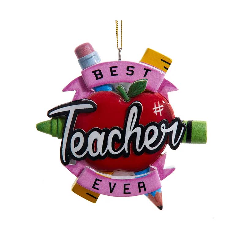 &quot;Best Teach Ever&quot; Ornament