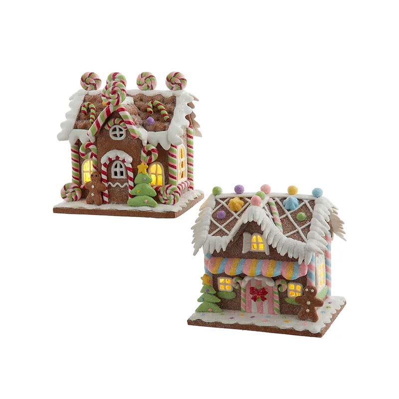 Assorted Lollipop House &amp; Bubblegum Factory Ornaments