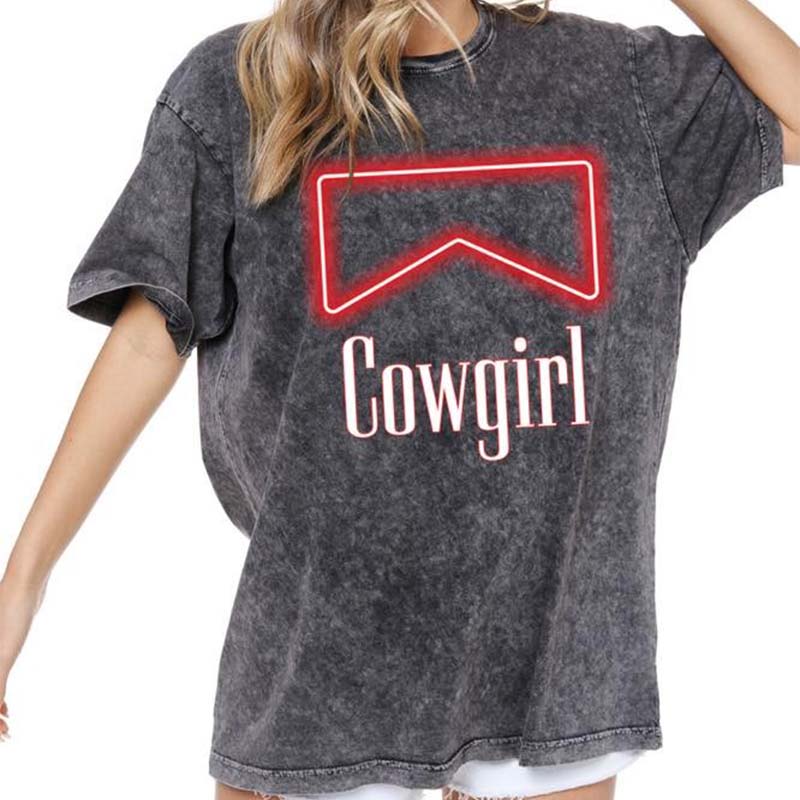 Zutter Black Cowgirl Label Short Sleeve T-Shirt