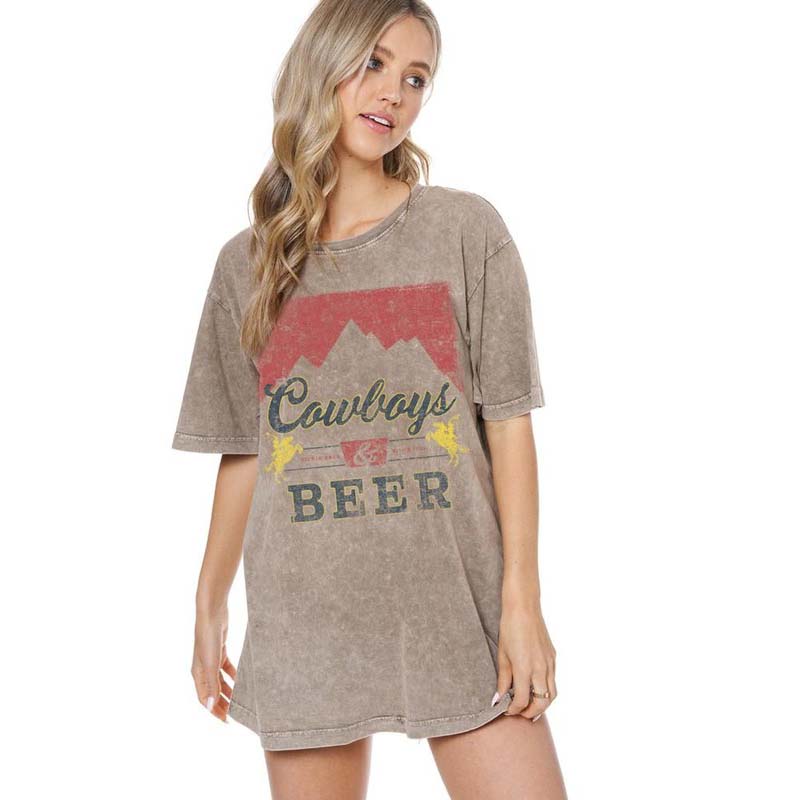 Cowboys and Beer Short Sleeve T-Shirt