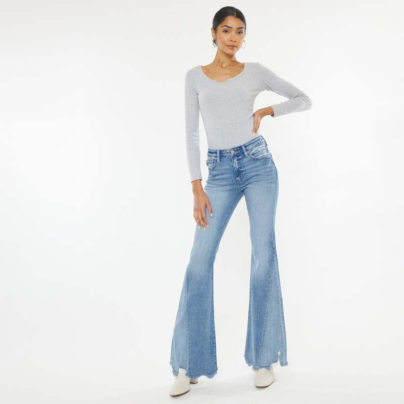 rosecran mid rise flare jeans