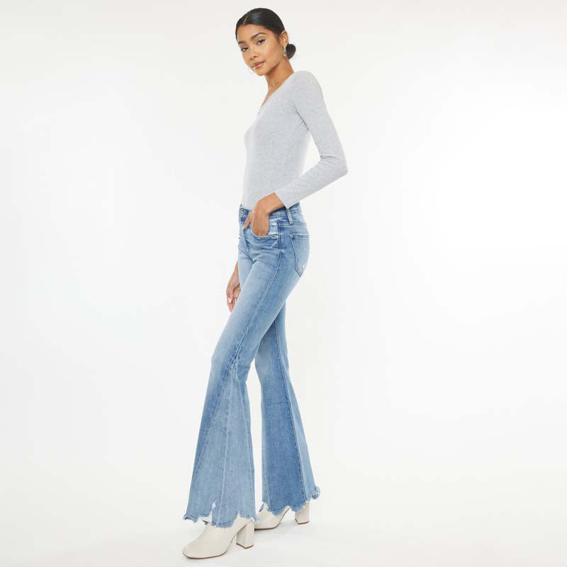 rosecran mid rise flare jeans