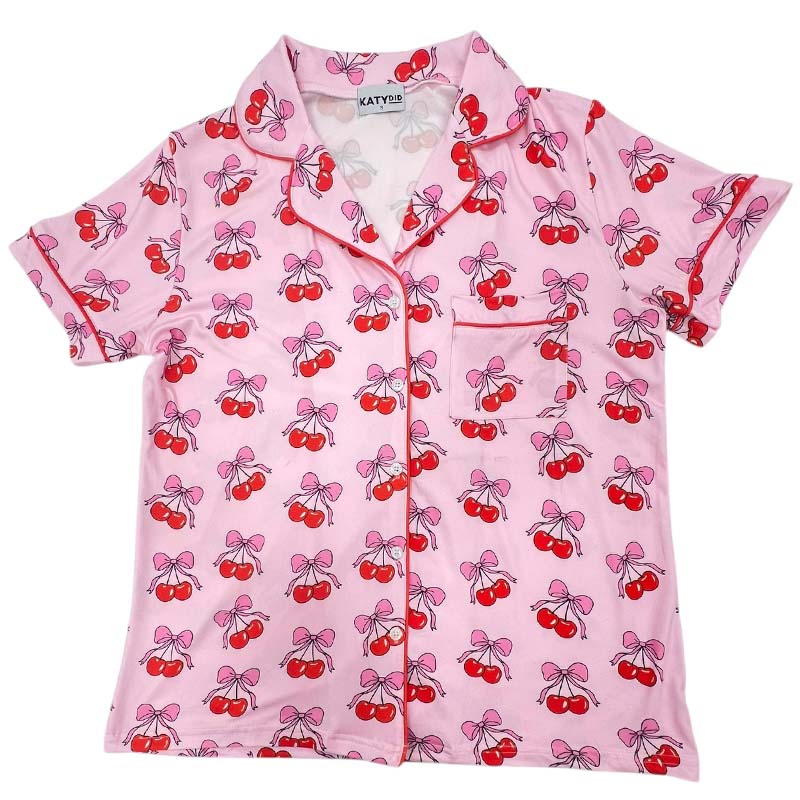 Cherry Pajama Top