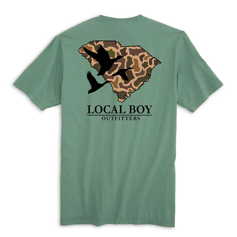 South Carolina Camo State Short Sleeve T-Shirt in Light Green