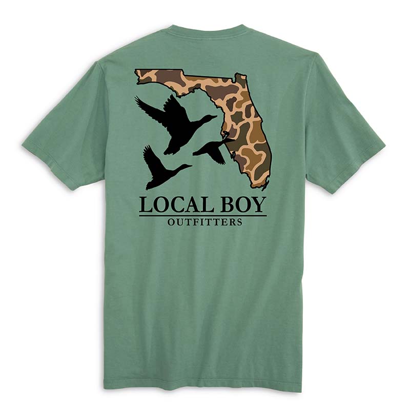 Florida Camo State Short Sleeve T-Shirt in Light Green