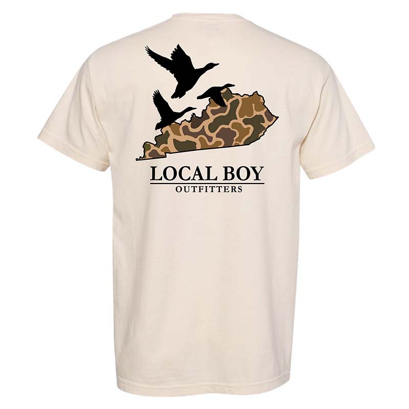 Kentucky Camo State Short Sleeve T-Shirt in Latte