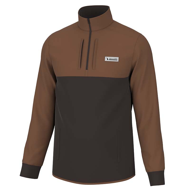 Fielder Quarter Zip Pullover in Clay