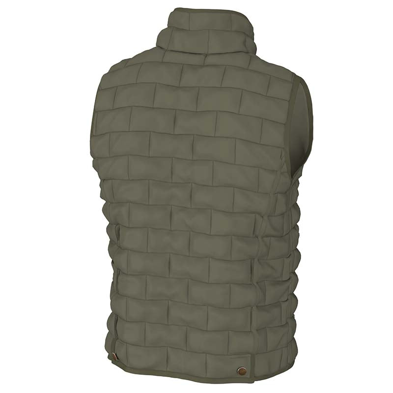 Brick Quilted Vest in Marsh Green