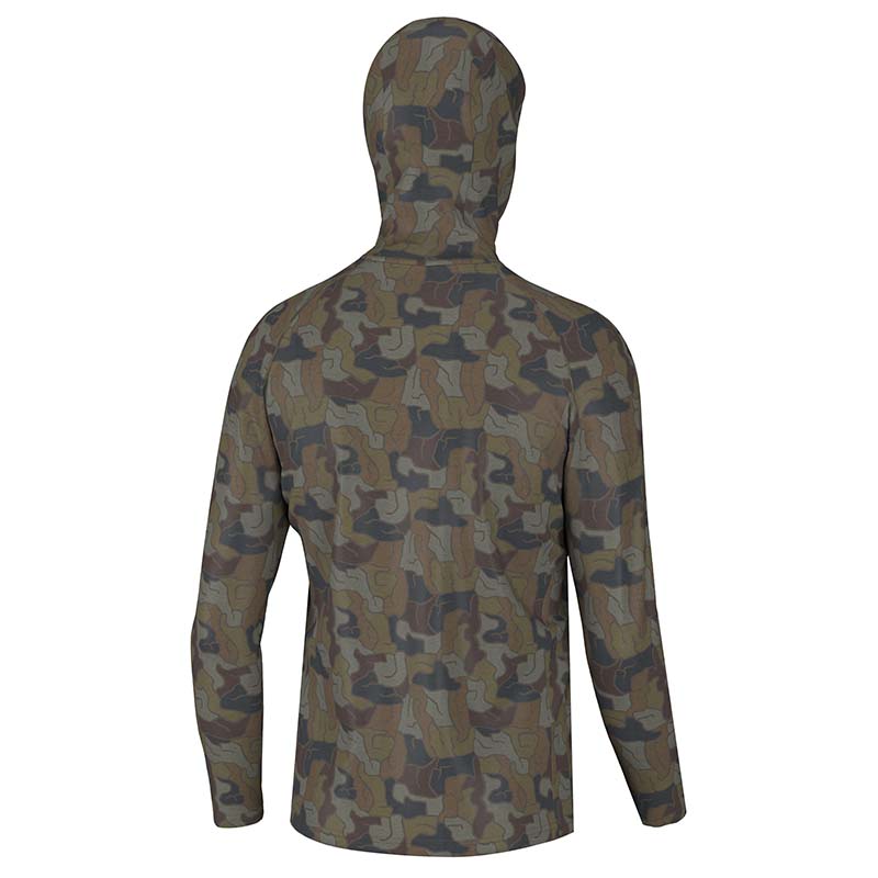 Heather Blend Hoodie T-Shirt in Boulder Camo