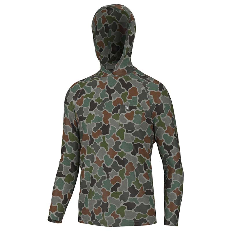 Heather Blend Hoodie T-Shirt in Forest Camo