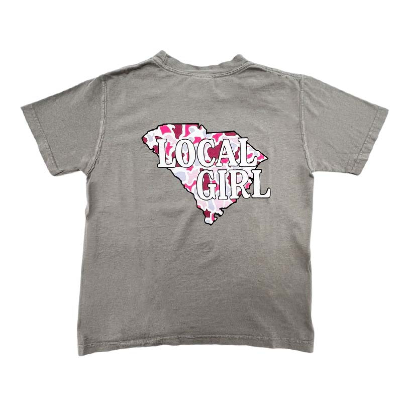 Local Girl Youth South Carolina Short Sleeve T-Shirt in Grey