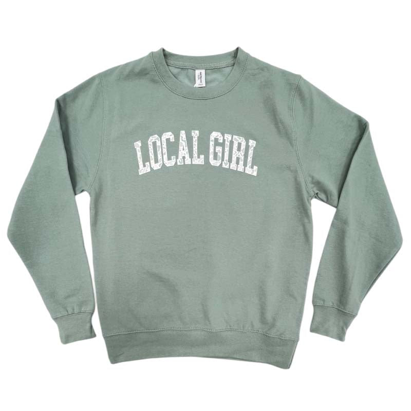 Local Girl Camo Arch Crewneck Sweatshirt