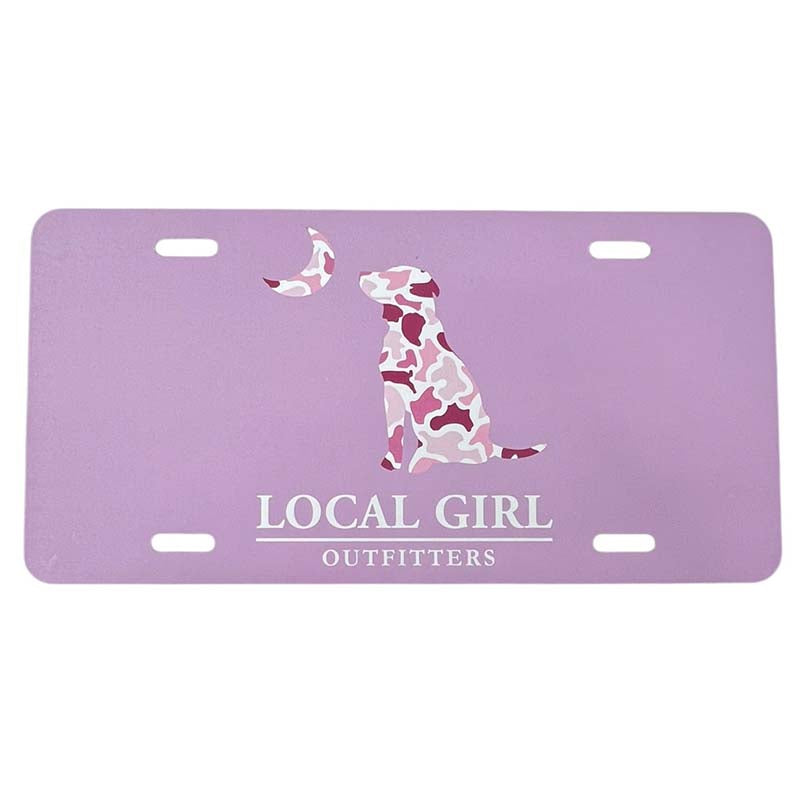 Local Girl Dog &amp; Moon License Plate