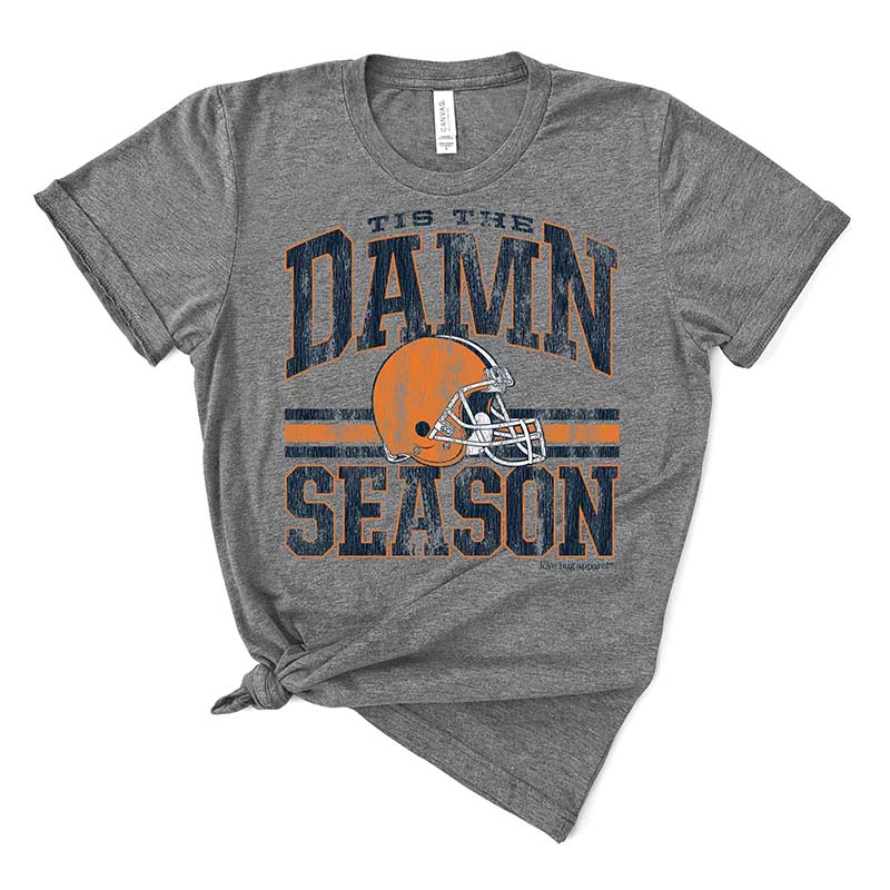 Tis The Season Short Sleeve T-Shirt in Navy and Orange