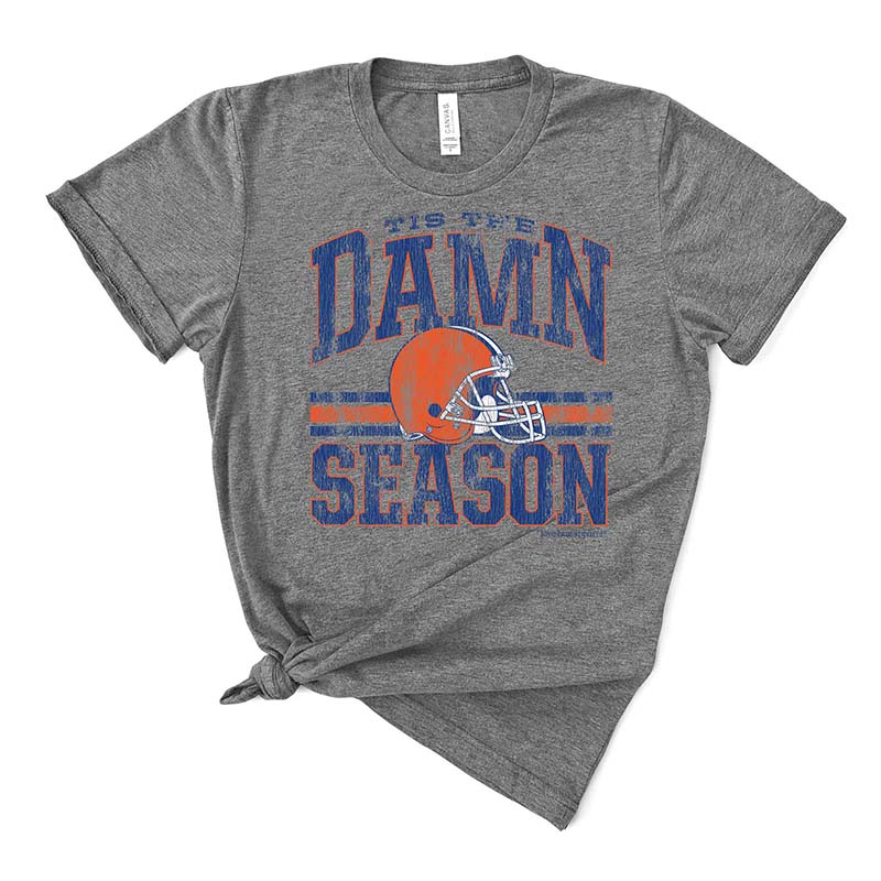 Tis The Season Short Sleeve T-Shirt in Orange and Blue