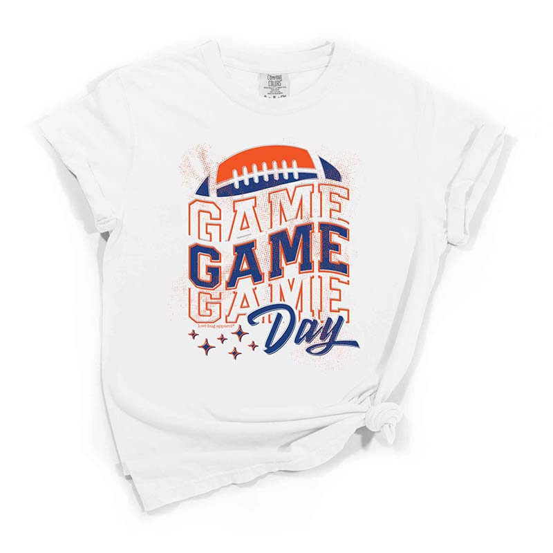 Gameday Short Sleeve T-Shirt in Orange and Blue