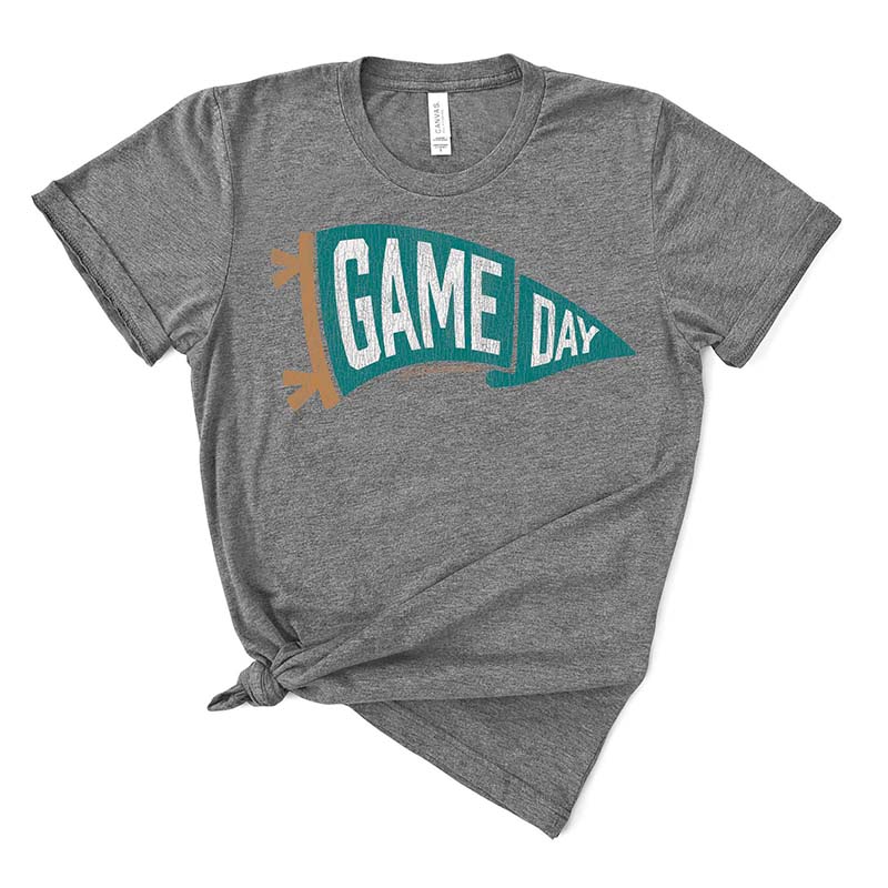 Gameday Pennant Short Sleeve T-Shirt in Teal