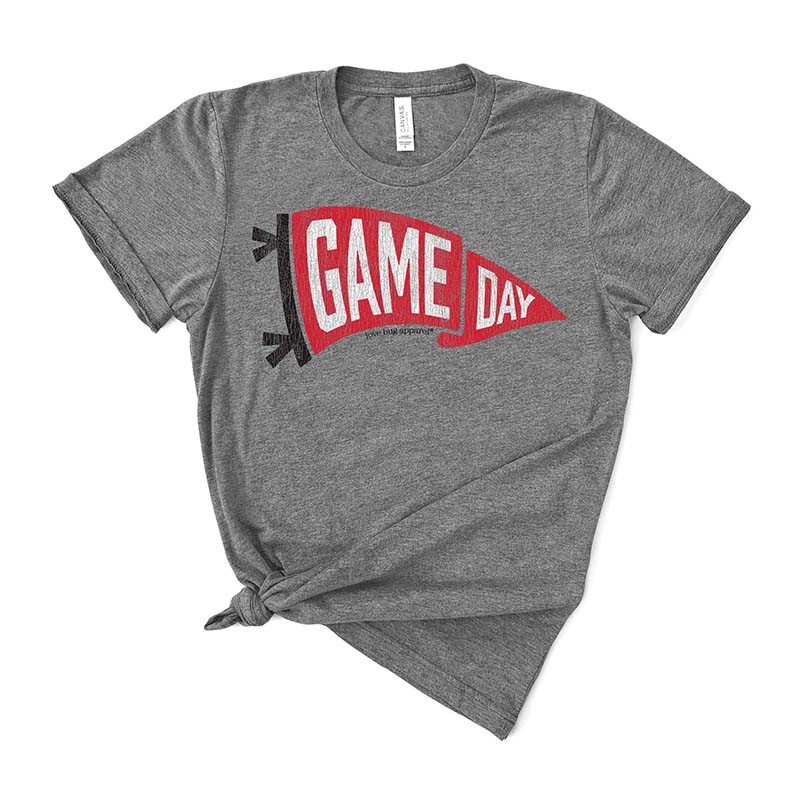 Gameday Pennant Short Sleeve T-Shirt in Red