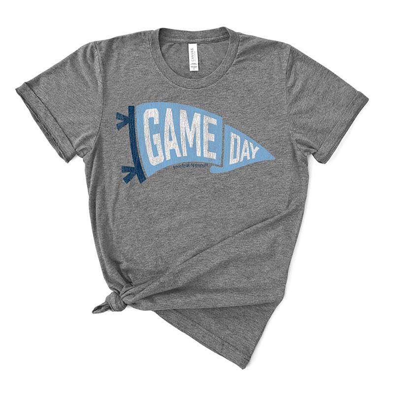 Gameday Pennant Short Sleeve T-Shirt in Light Blue