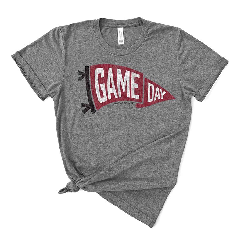 Gameday Pennant Short Sleeve T-Shirt in Garnet