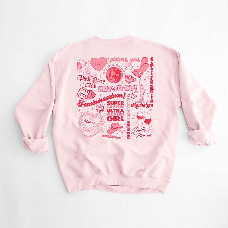 Pop Star Grid Crewneck Sweatshirt