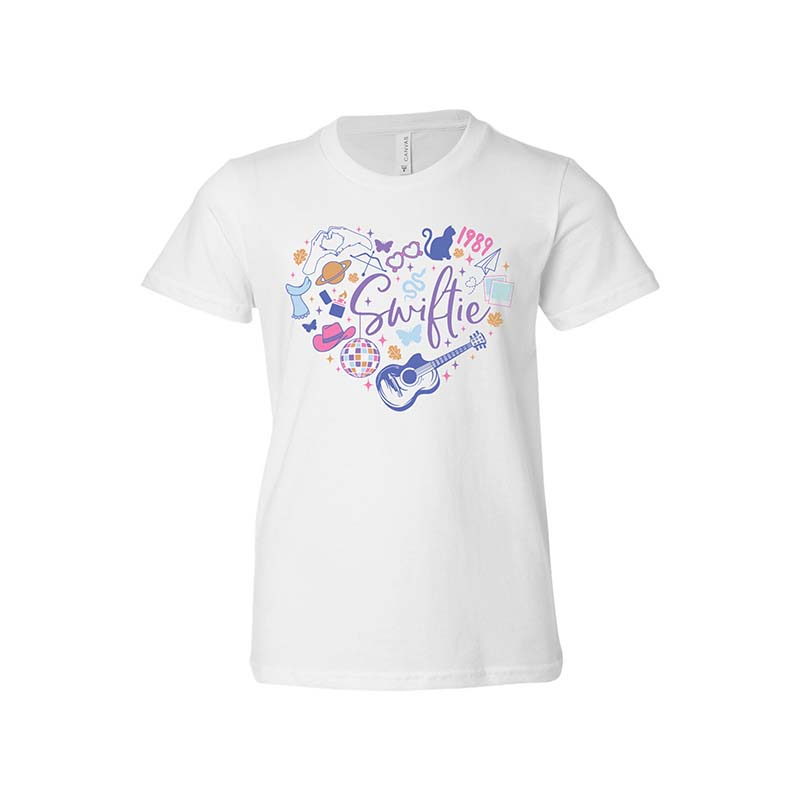 Youth Swiftie Heart Short Sleeve T-Shirt