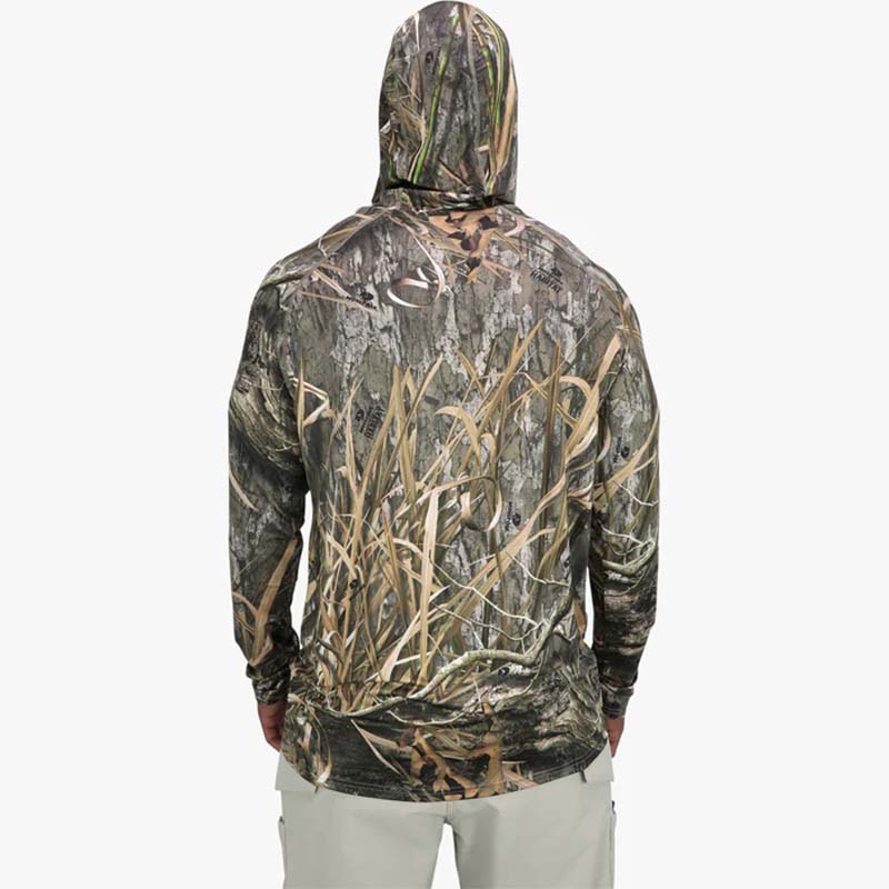 Mossy Oak® Performance Long Sleeve Hoodie T-Shirt in Shadow Grass Habitat