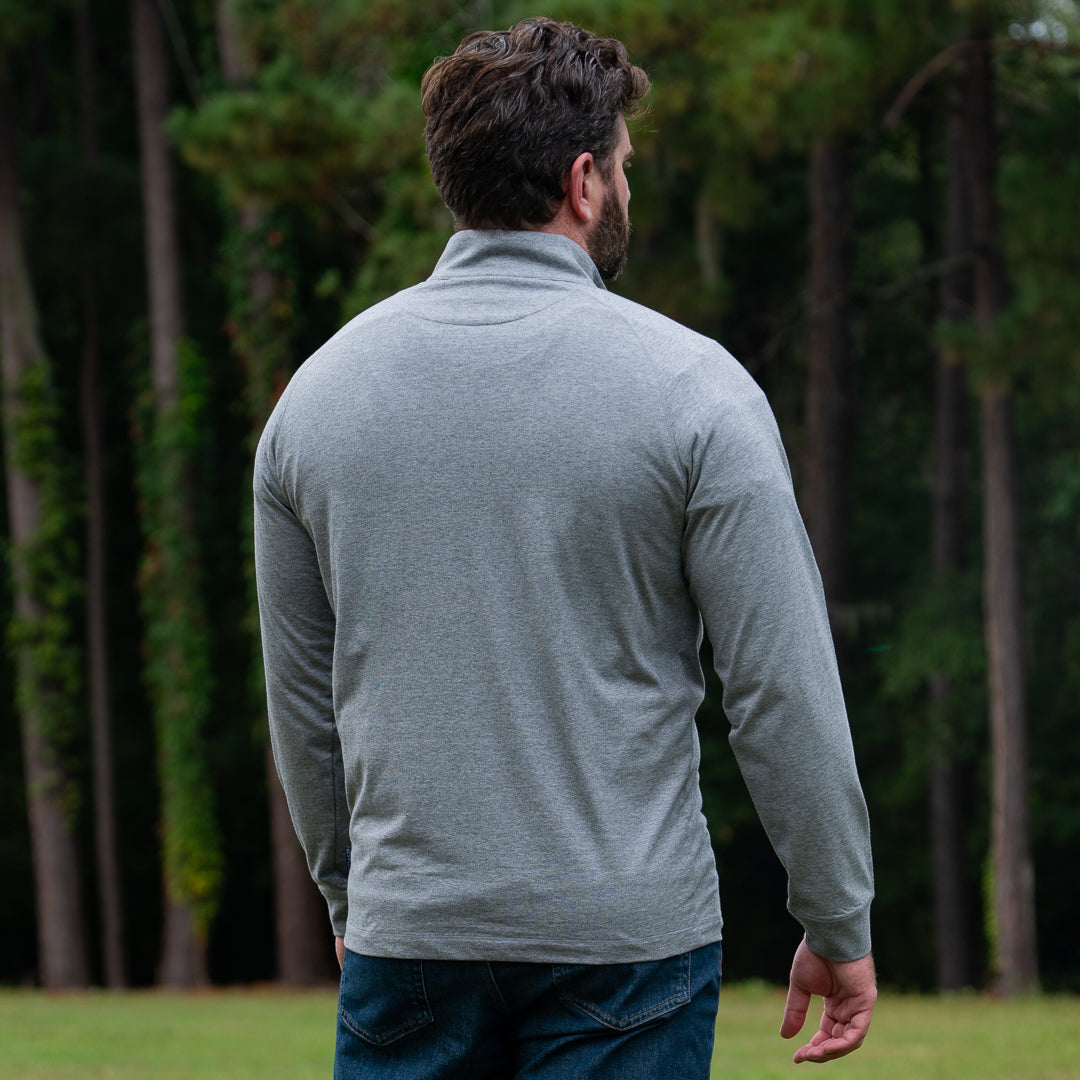 Mariner Quarter Zip Pullover in Grey