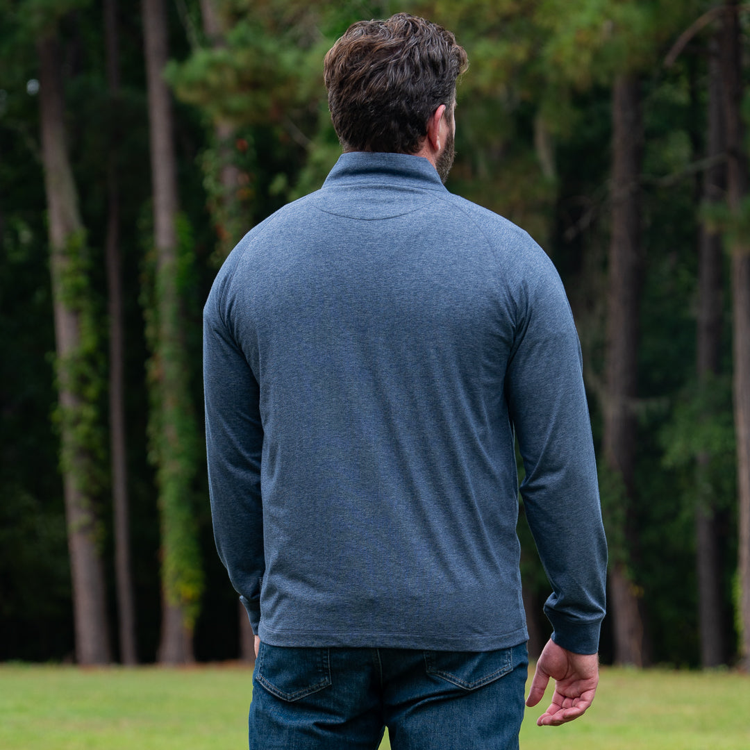 Mariner Quarter Zip Pullover in Navy