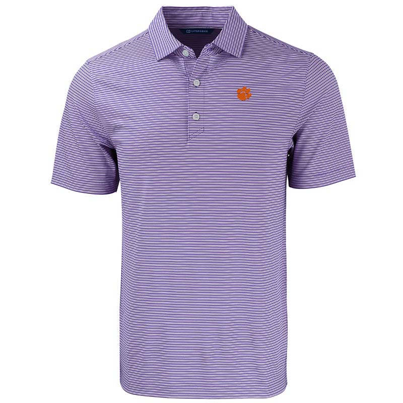 Clemson Double Stripe Stretch Polo