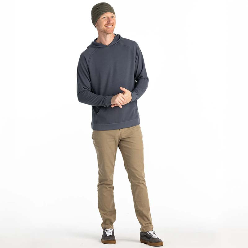 Bamboo Lightweight Fleece Hoodie in Storm Cloud