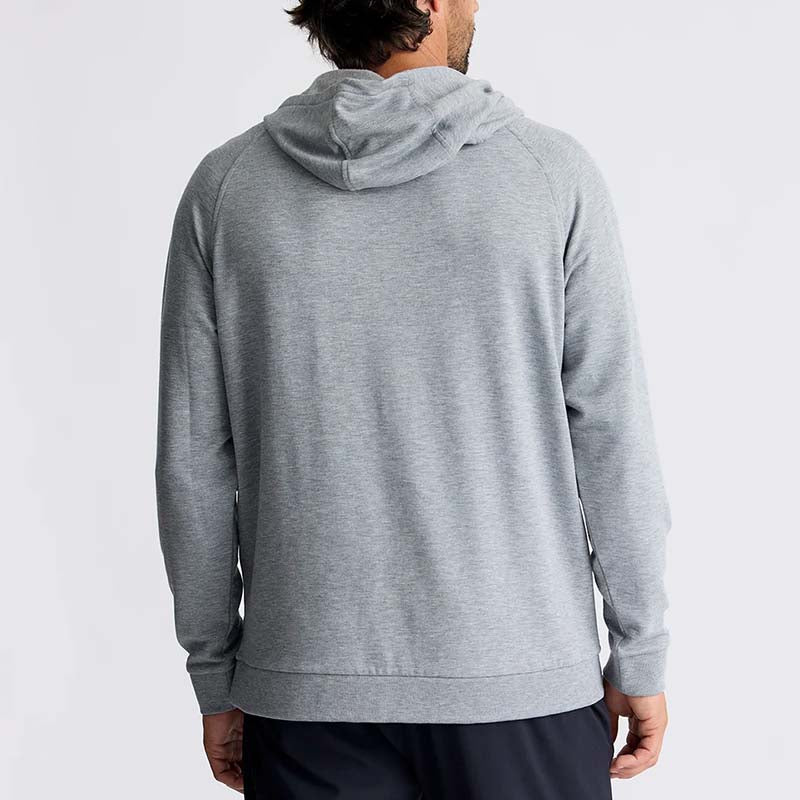 Bamboo Lightweight Fleece Hoodie in Heather Grey