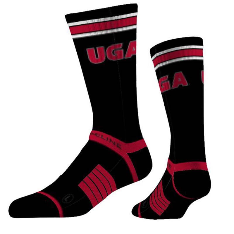 UGA Fan Logo Knit Color Socks