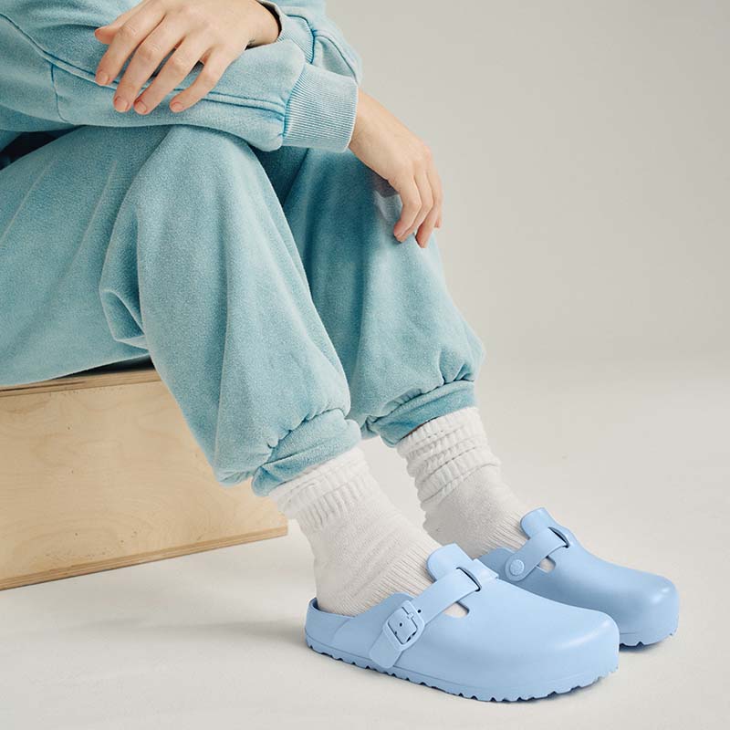 Women&#39;s Boston EVA Clogs in Dusty Blue