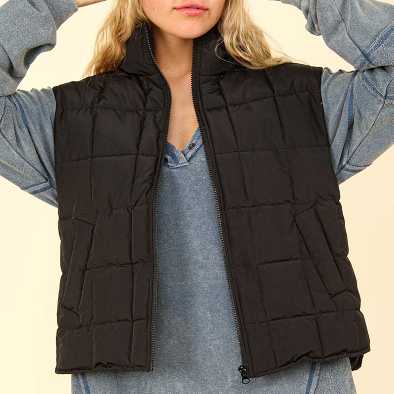 Tulip Hem Quilted Vest