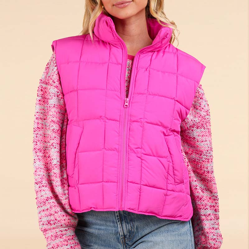 Tulip Hem Quilted Vest