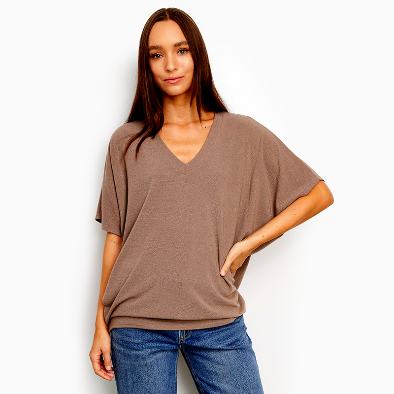 Short Sleeve Cocoon No Pocket Top