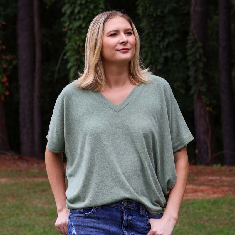 Short Sleeve Cocoon No Pocket Top