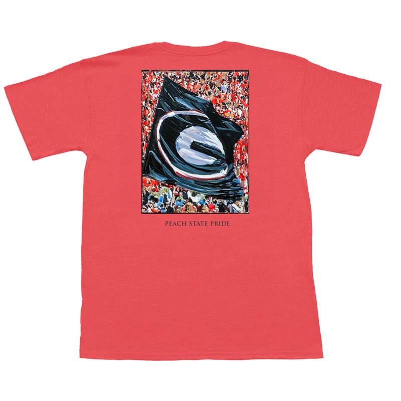 Sanford Stadium Flag Short Sleeve T-Shirt in Red