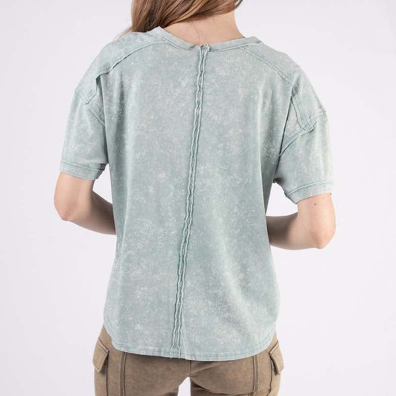 Pocket Tee with Back Seam