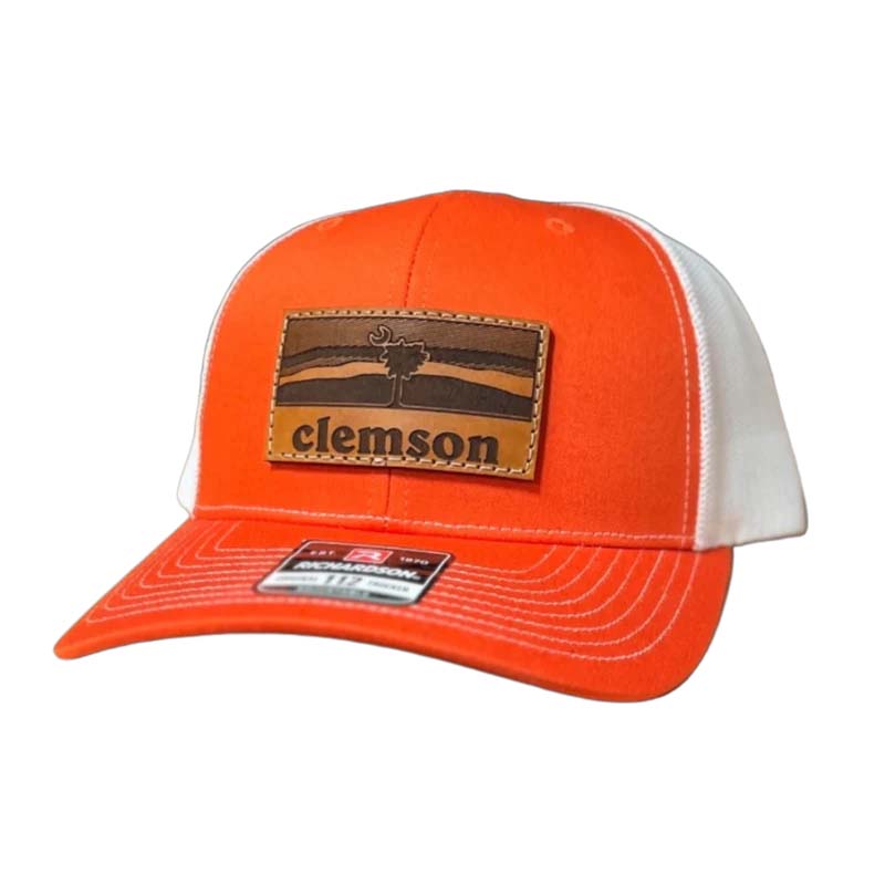 Clemson Palmetto Tree Leather Patch Trucker