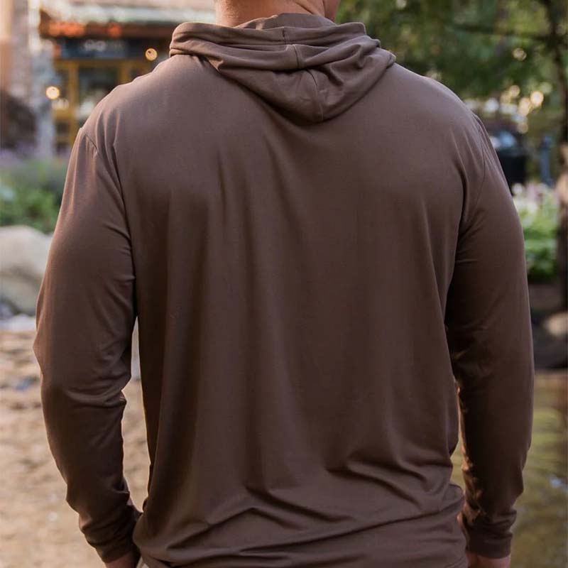 Heather Brown Performance Hoodie