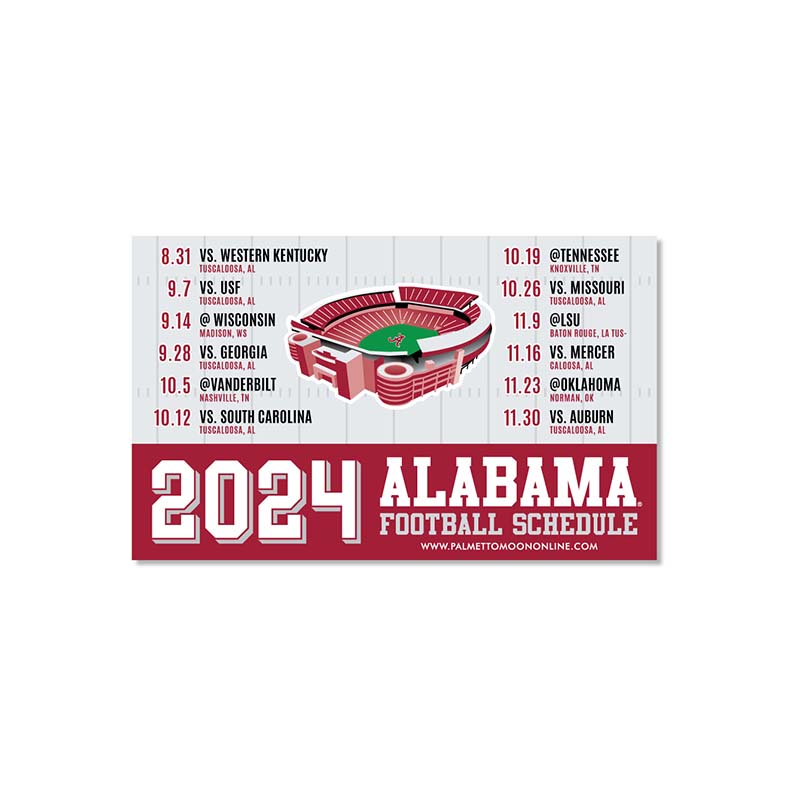 SDS Design Alabama 2024 Football Schedule Magnet