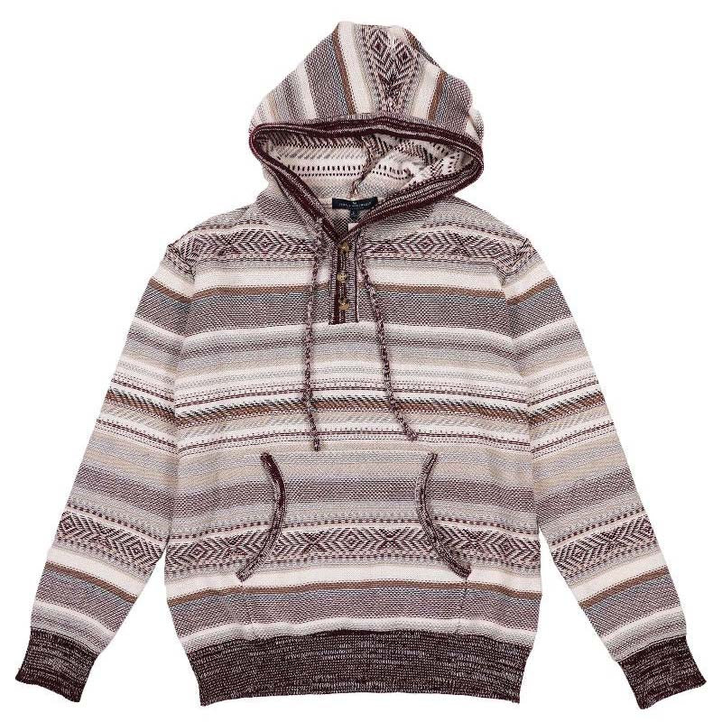 Men&#39;s Sweater Hoodie in Maroon Multi