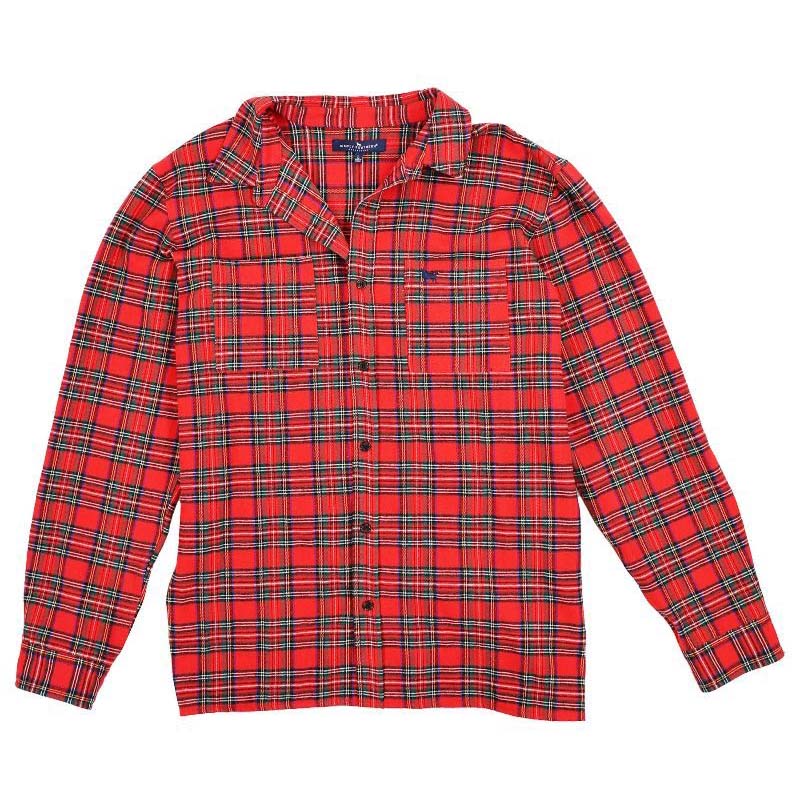 Men&#39;s Plaid Shacket in Red